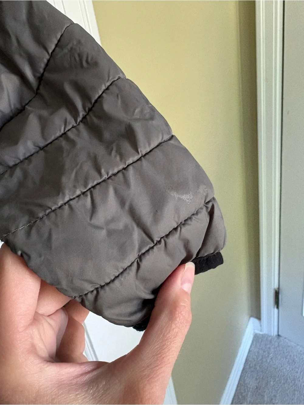 GAP Kids Gray Hooded Puffer Jacket